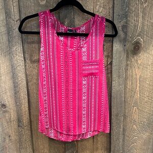 Cruel Girl Pink Tribal Tank Top